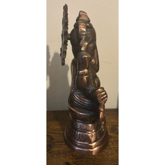 Rare  Vintage Rose Gold Copper Lord Ganesha Statue - Picture 3 of 8